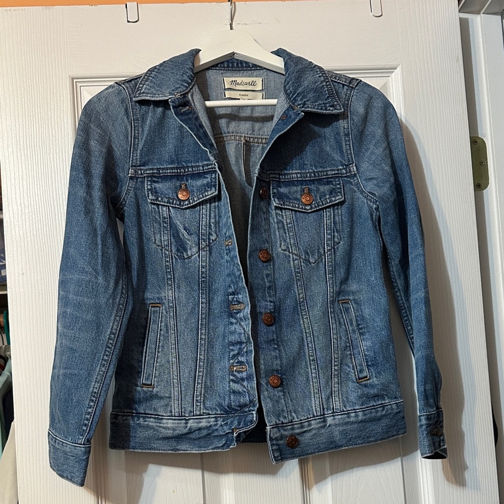 Madewell XS Blue Denim Trucker Jacket F0370 New